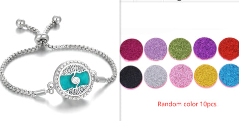 Hollow Stainless Steel Adjustable Aromatherapy Bracelet Jewelry Rimantojewelry