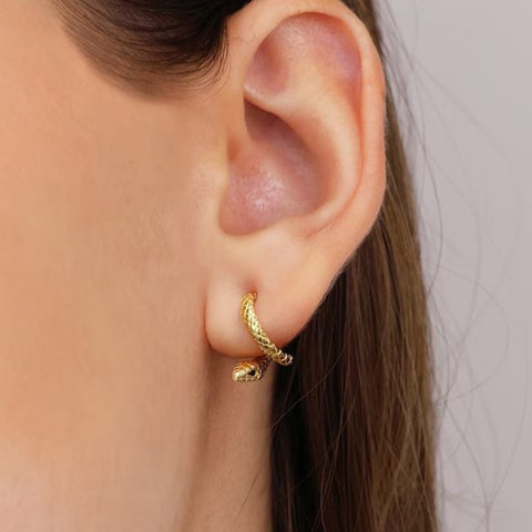 925 Sterling Silver Snake Adjustable Ear Studs Rimantojewelry