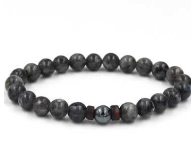 Personality Men's Black Volcanic Stone Bracelet Rimantojewelry