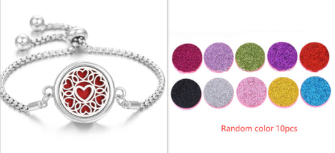 Hollow Stainless Steel Adjustable Aromatherapy Bracelet Jewelry Rimantojewelry