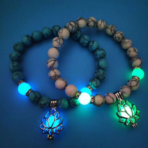Energy Luminous Lotus Natural Stone Bracelet Rimantojewelry