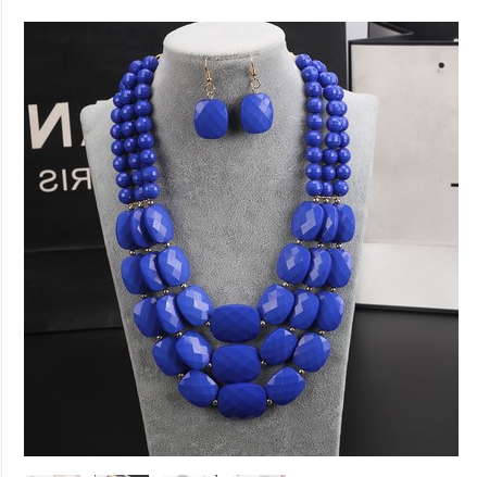 African Bib Beads Jewelry Set Rimantojewelry
