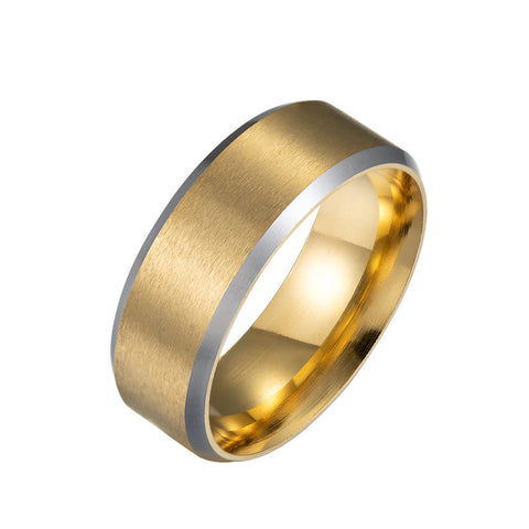 Ring Matt Stainless Steel Simple Design gold
