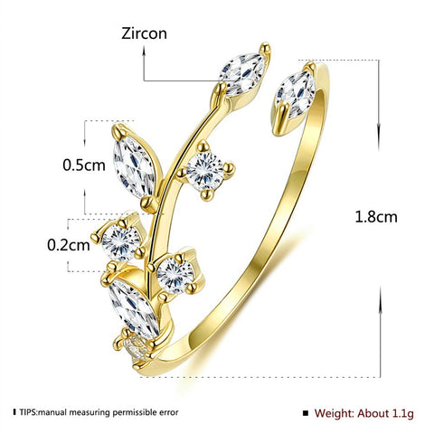 S925 Leaves Ring Women Rimantojewelry