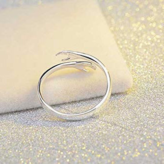 Alloy Simple Hands Hug Ring Opening Adjustable Jewelry down