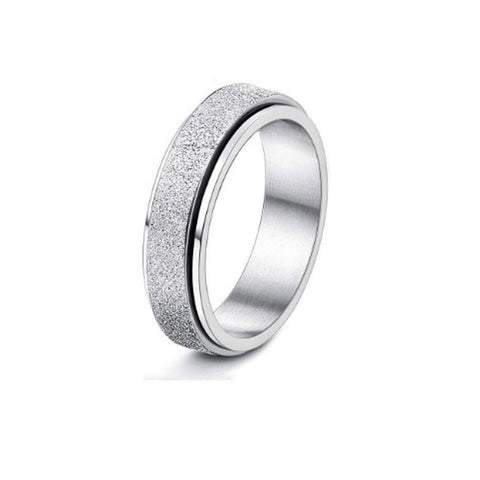 Stainless Steel Rotatable Spinner Ring Moon Stars Relieve Anxiety Rings shimmer