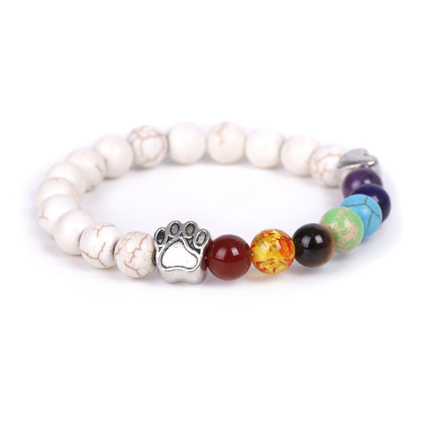 Heart Colorful Natural Stone Bracelet Rimantojewelry