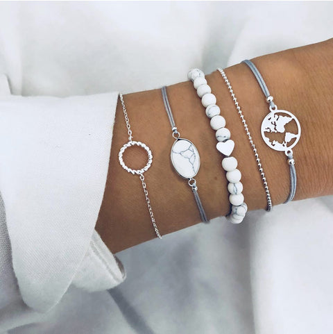 Love Map Bracelet Bracelet Set Rimantojewelry
