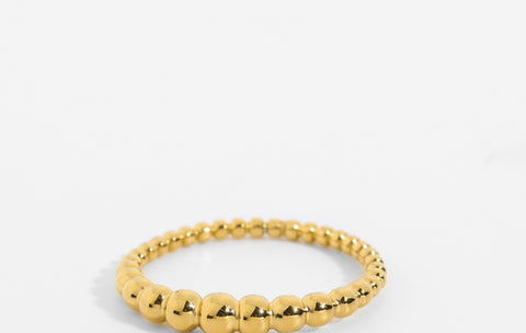 European And American INS Style Chic Small Dot Mini Ring 18K Gold Plating Rimantojewelry