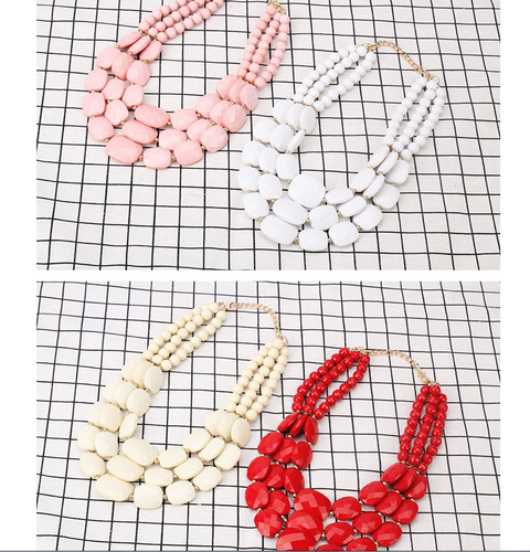 African Bib Beads Jewelry Set Rimantojewelry