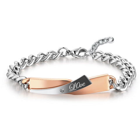 Couple Cross-design Bracelet Rimantojewelry
