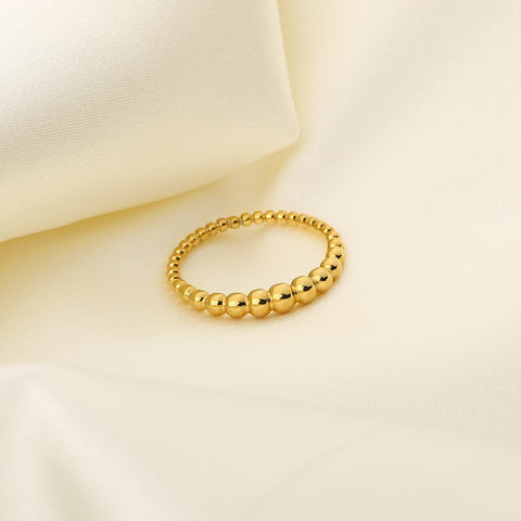European And American INS Style Chic Small Dot Mini Ring 18K Gold Plating Rimantojewelry