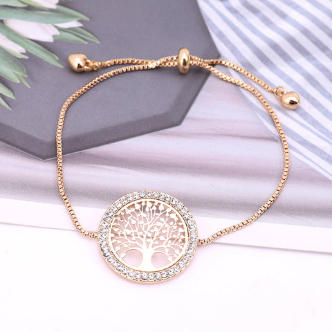New Gold Metal Creativity Lucky Tree Bracelet Rimantojewelry