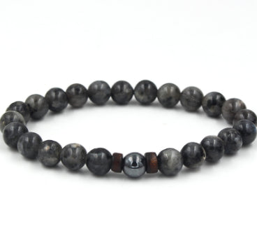 Personality Men's Black Volcanic Stone Bracelet Rimantojewelry