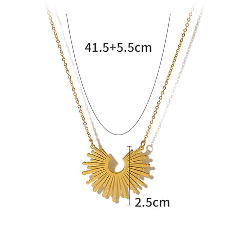 18K Titanium Steel Sunflower Necklace Women's Necklace Rimantojewelry