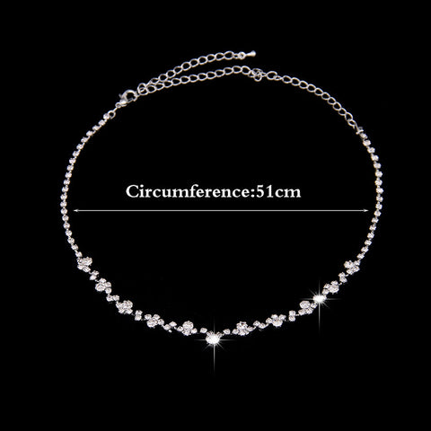 The supply of Bridal Necklace Earrings two sets of simple Rhinestone Suit Wedding Dress Accessories 425 Rimantojewelry