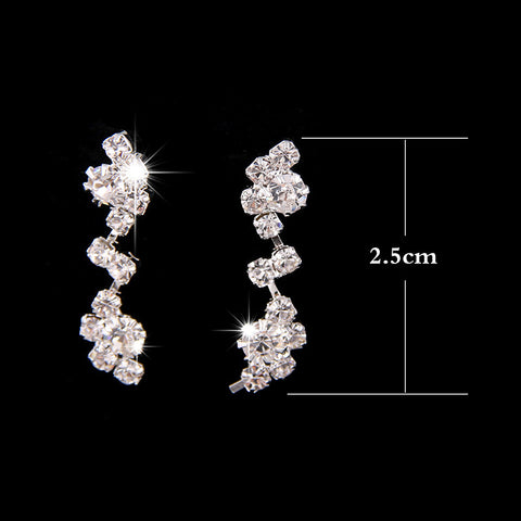 The supply of Bridal Necklace Earrings two sets of simple Rhinestone Suit Wedding Dress Accessories 425 Rimantojewelry