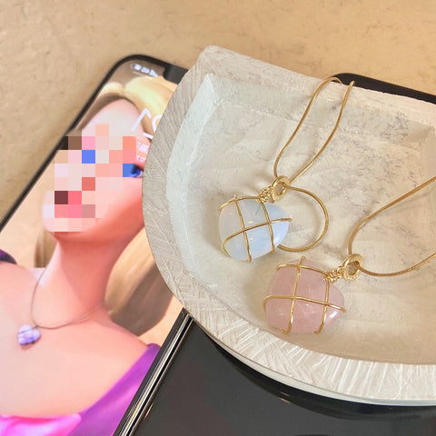Fashion Moonstone Necklace For Cartoon Princess Love Girl Necklace Novelty Jewelry Rimantojewelry