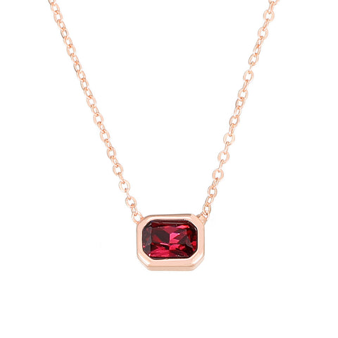 Ins Style Color Cube Sugar Zirconium Clavicle Chain Rimantojewelry