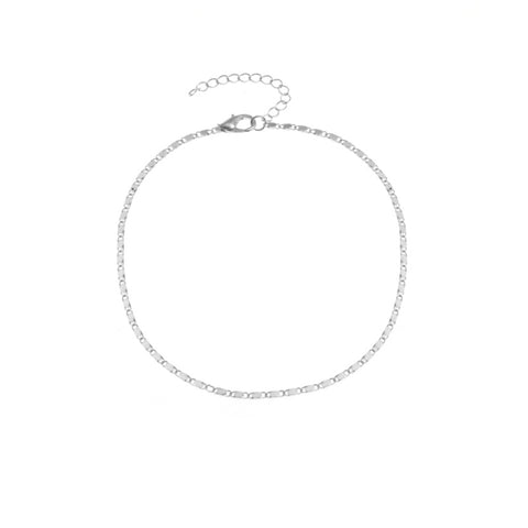 Bohemian Simple Women's All-Match Box Chain Summer Anklet Beaded Beach Rimantojewelry