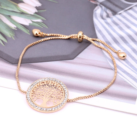 New Gold Metal Creativity Lucky Tree Bracelet Rimantojewelry