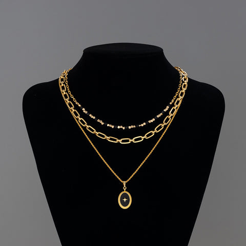 18k Gold Necklace Accessories Star Clavicle Chain|COLLAR JUSOL Rimantojewelry