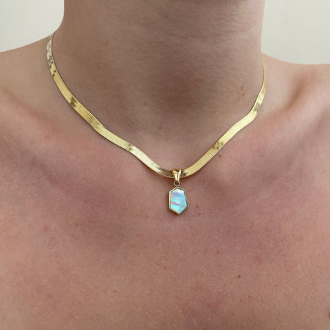 18K Gold Six Pointed Star Clavicle Chain Rimantojewelry
