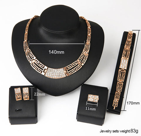 18K Gold Plated Jewelry Jewelry Set Rimantojewelry