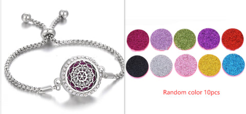 Hollow Stainless Steel Adjustable Aromatherapy Bracelet Jewelry Rimantojewelry