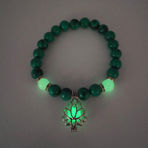 Energy Luminous Lotus Natural Stone Bracelet Rimantojewelry