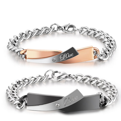 Couple Cross-design Bracelet Rimantojewelry