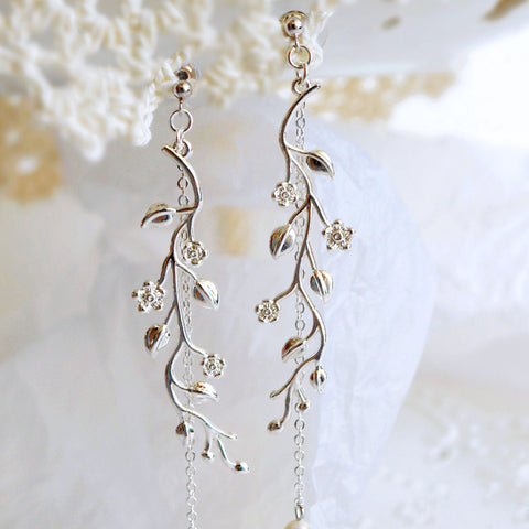 Fashion tassel sterling silver earrings Rimantojewelry