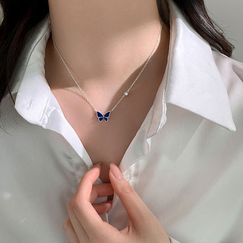 Color-changed Butterfly Necklace Fashion Novelty Jewelry Rimantojewelry