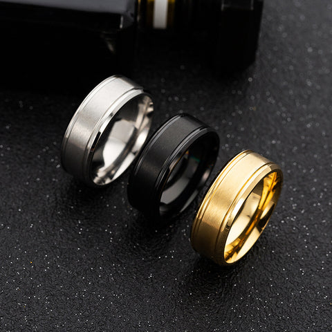 Titanium Stainless Steel Stylish adjustable size proposal Couple band thumb Silver Platinum gold combo Finger Ring for Men Mens gents unisex Boys Boyfriend MEN RINGS-AM08 rimanto jewelry