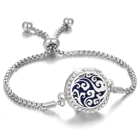 Hollow Stainless Steel Adjustable Aromatherapy Bracelet Jewelry Rimantojewelry