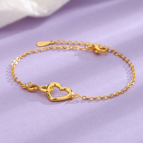 Heart-shape Bracelet Fashion Jewelry Versatile Love Bracelet Gift For Girlfriend Valentine's Day Rimantojewelry