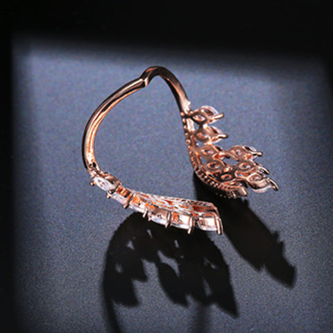 Creative Angel Wings Open-mouth, Men's Zircon Ring Rimantojewelry