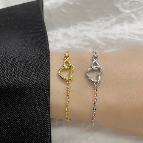 Heart-shape Bracelet Fashion Jewelry Versatile Love Bracelet Gift For Girlfriend Valentine's Day Rimantojewelry