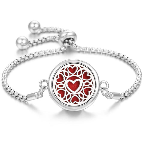 Hollow Stainless Steel Adjustable Aromatherapy Bracelet Jewelry Rimantojewelry