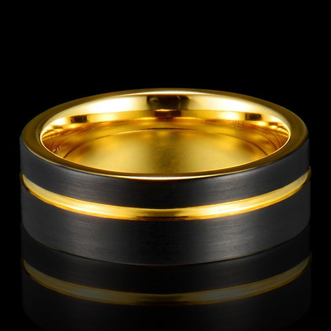 Ring Tide Tungsten Gold Jewelry Ring Rimantojewelry