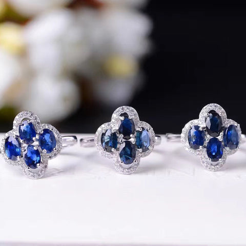 Sapphire Ring 925 Sterling Solid Silver Pear Cut Fabulous Vintage Charm Jewelry For Women Hot Sale Gift Rimantojewelry