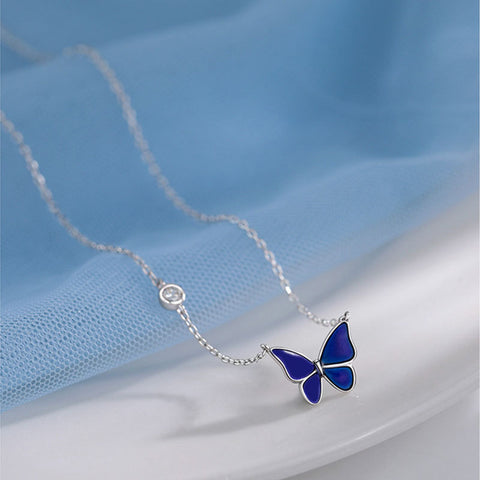 Color-changed Butterfly Necklace Fashion Novelty Jewelry Rimantojewelry