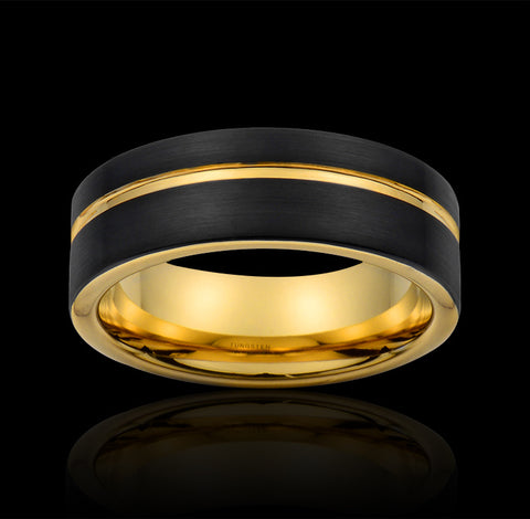 Ring Tide Tungsten Gold Jewelry Ring Rimantojewelry
