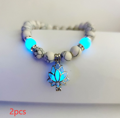 Energy Luminous Lotus Natural Stone Bracelet Rimantojewelry