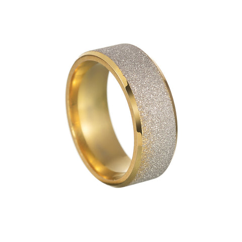 Ring Matt Stainless Steel Simple Design goldcshimmer