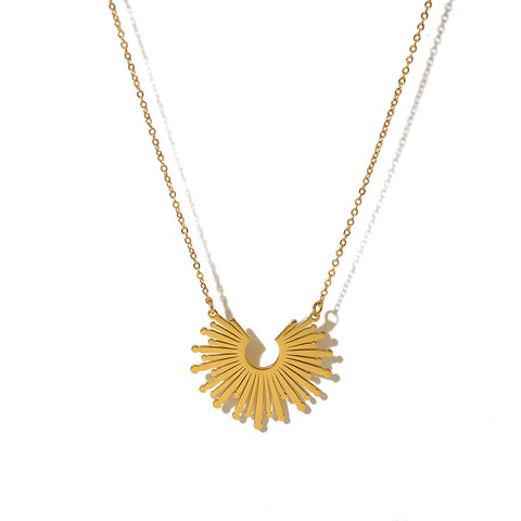 18K Titanium Steel Sunflower Necklace Women's Necklace Rimantojewelry
