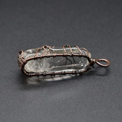 Hot Selling Stone Crystal Pillar Tree Of Life Pendant transparent