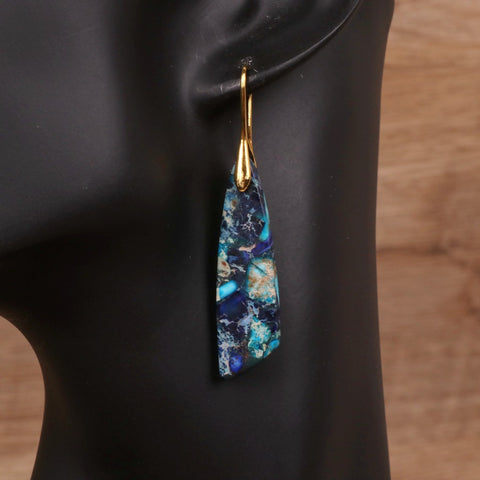 Geometric Flower Shape Pendant Earrings Rimantojewelry