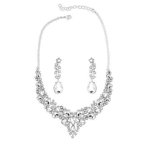Crystal Bridal Wedding Jewelry Set Rimantojewelry