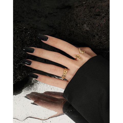 Butterfly Glossy Texture Silver Ring